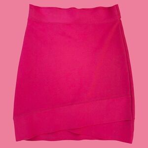 BCBG MaxAzria NEW Hot Pink Barbie Bandage Bodycon Mini Skirt Size Medium
